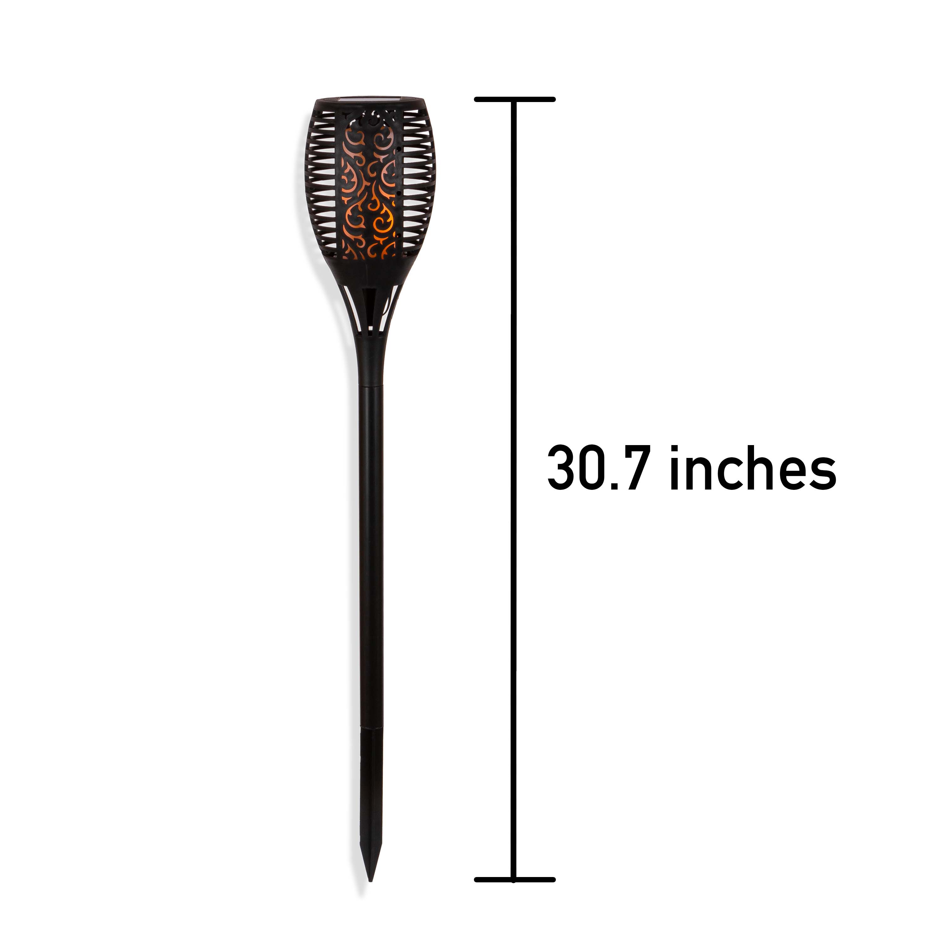 30.7 Inch Outdoor Solar LED Tiki Torch Lantern